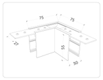Коннектор угловой для накладного шинопровода Magnetic 220V GL1032 BK черный 80*80*52 (соединители в комплекте)