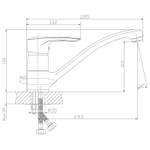 Смеситель Rossinka Z40-21 для кухни