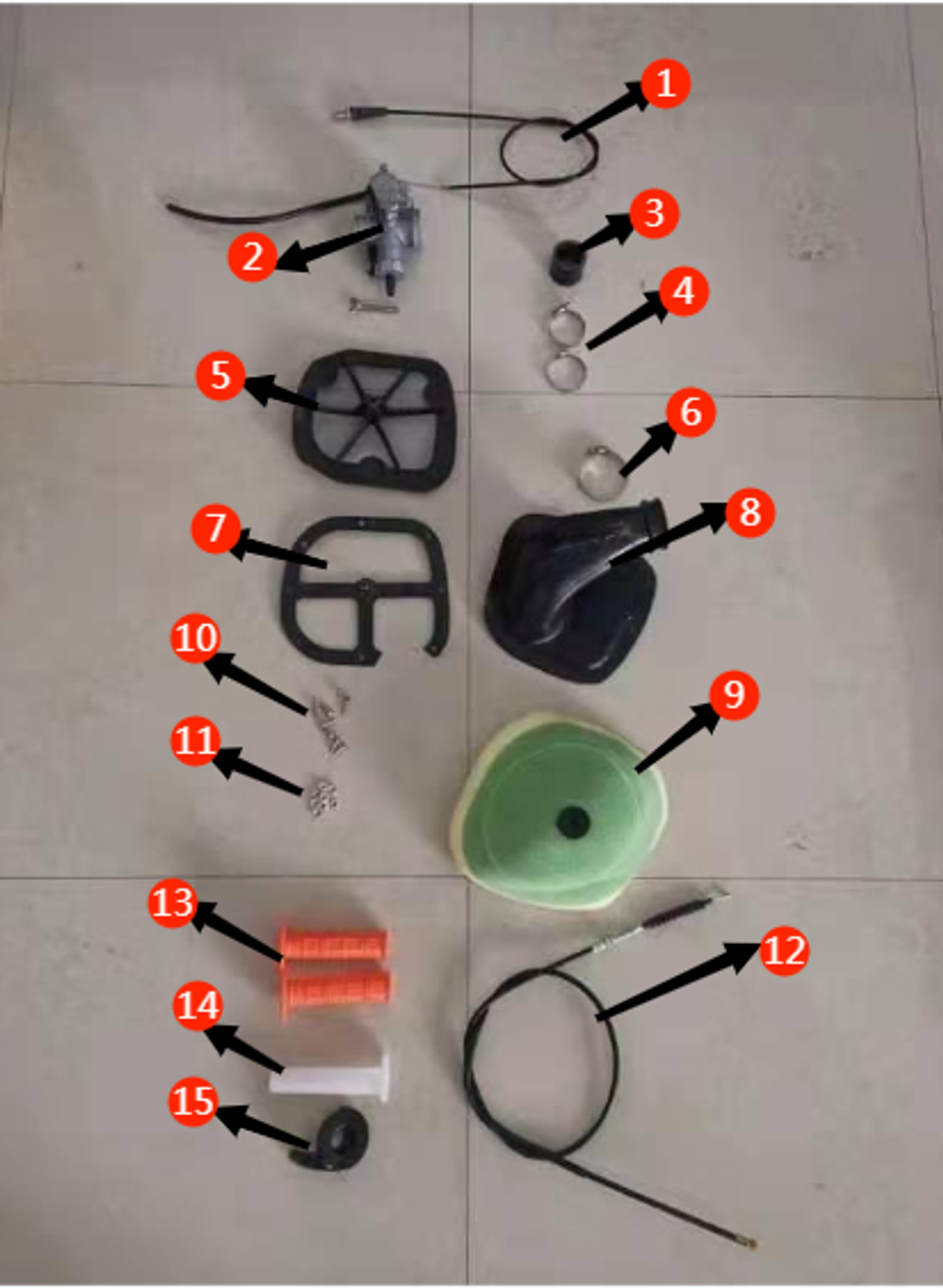 Запчасти D к питбайку Motax XR 250