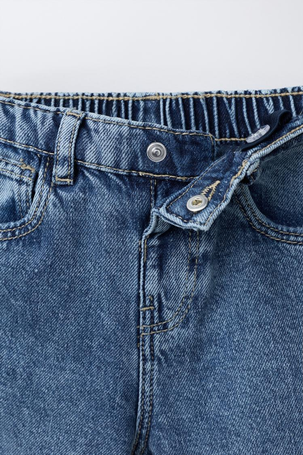 ZARA ДЖИНСЫ SUPER BARREL С РАЗРЕЗАМИ, ЦВЕТ НОЧНОГО НЕБА