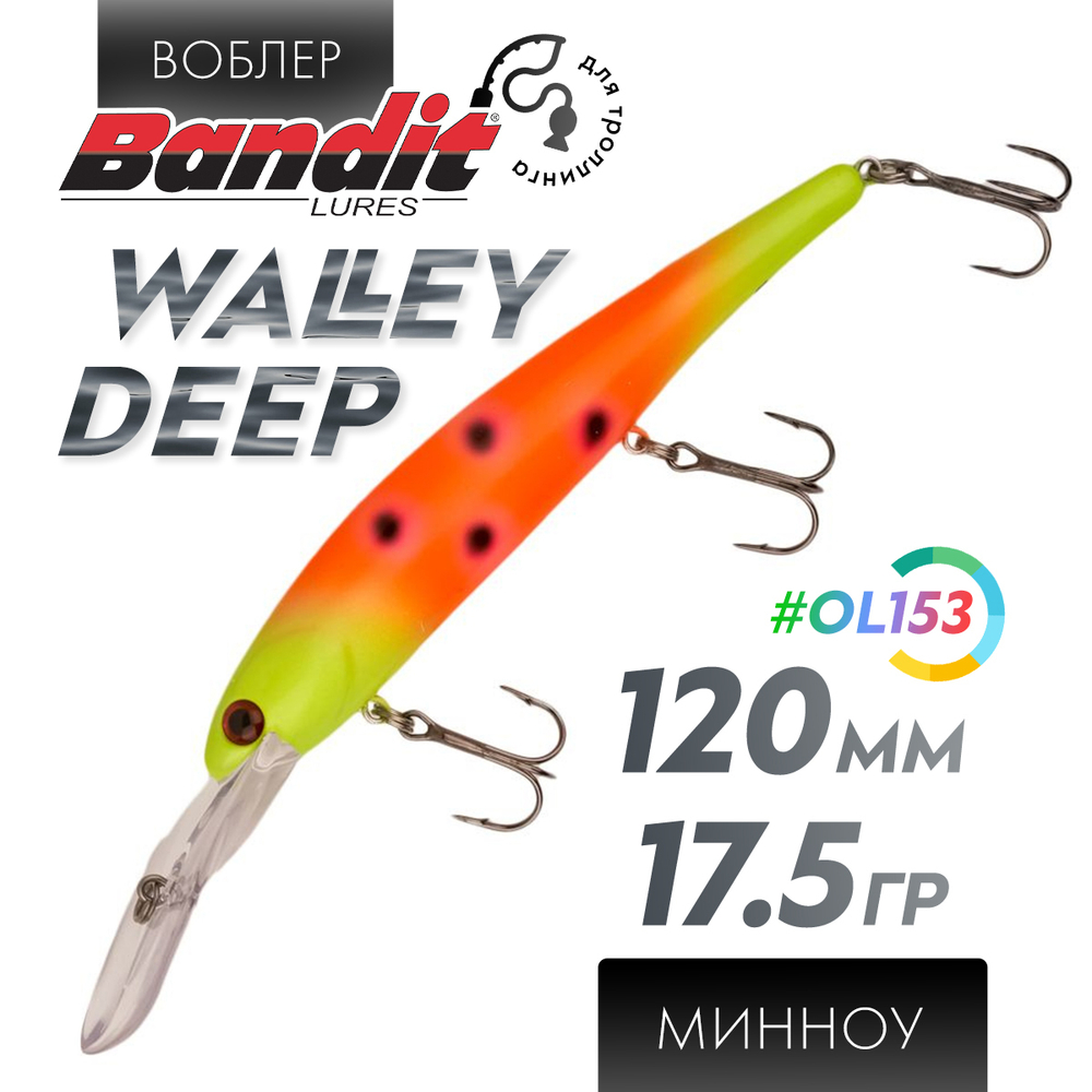 Воблер Bandit Walleye Deep (120мм, 17.5гр)