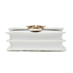 Сумка Pinko Quilt Logo Rivet Chain Clamshell Bird Swallow Bag Shoulder Cowhide Leather Sheepskin Messenger Bag Mini White, 1P227L-Y6XV-Z14