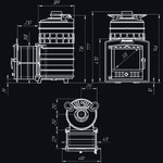 Чугунная печь для бани Искандер ЗК 25 (П2) Pro