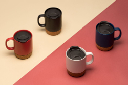 Кружка с пробковой подставкой Corky Walk, синяя