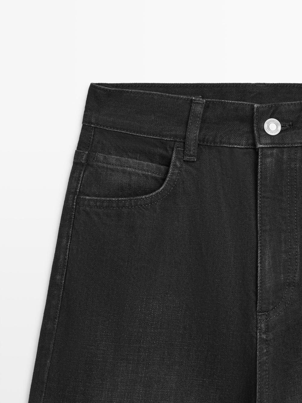 Massimo Dutti Джинсы прямого кроя, черный