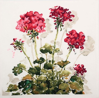 "Красная герань"-СU048  подушка