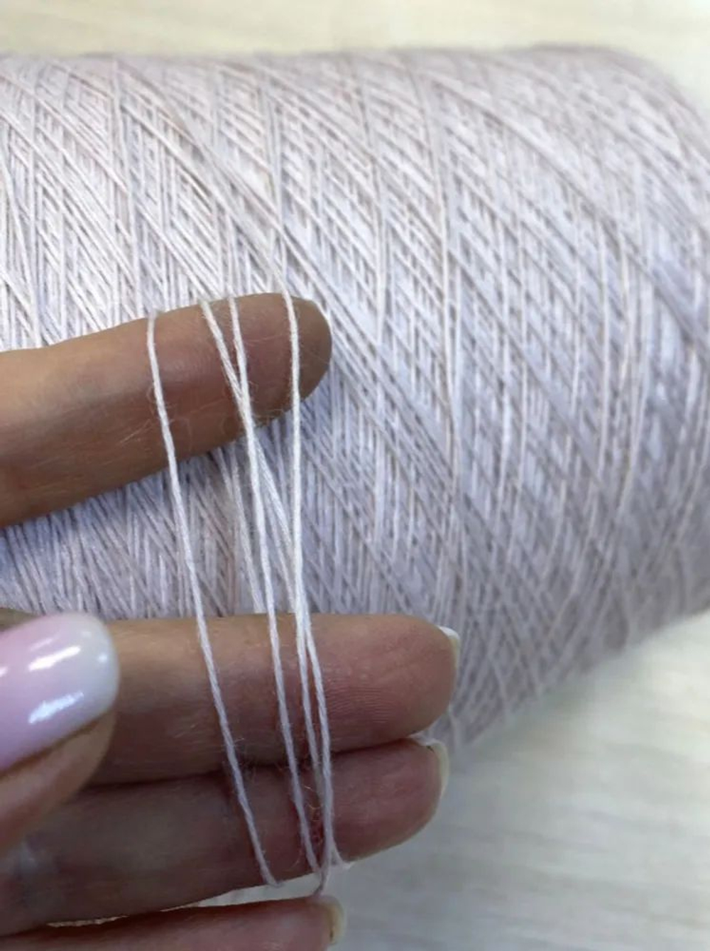 Пряжа бобинная Италия 240г / 1560 м,(100г-650м) 50% кашемир 50% крапива, тонкая нить для вязания, премиальная