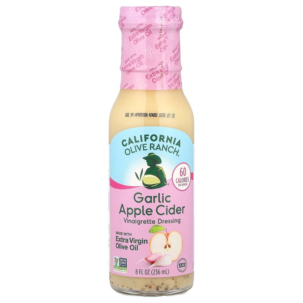 California Olive Ranch, Заправка для заправки из чеснока и яблочного сидра, 236 мл (8 жидк. Унций)