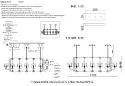 Люстра Crystal Lux NICOLAS SP12 L1600 NICKEL/WHITE