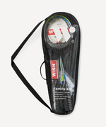 Набор для бадминтона Family set 216, 4 ракетки, 3 волана, синий/зеленый