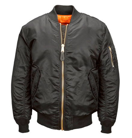 Куртка Бомбер - MA-1 Flight Jacket (черная - black)