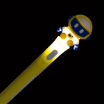 Ручка гелевая Alingar, "Космо", 0,7 мм, черная, с подсветкой, иголь. наконечник, круглый, цветной, пластиковый корпус, карт. уп.