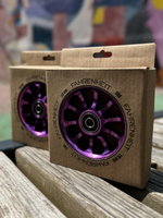 Набор колес (2 шт) Fahrenheit 110*24 mm 10-Spoked, сиреневый/прозрачный сиреневый