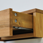 Парящая прикроватная тумба навесная Дольче Вита из массива дуба с выдвижным ящиком 1 шт