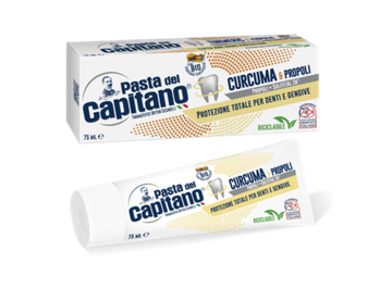 Pasta del Capitano Зубная паста Teeth and Gums Protection Turmeric & Propolis / Комплексная Защита, Куркума и Прополис 75 мл