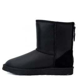 UGG Mens Classic Short Zip Metallic Black