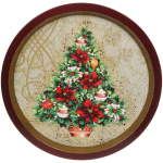 Поднос жестяной 32см «Ёлочка пушистая»