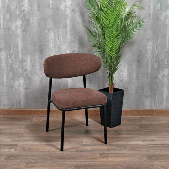 Стул Arvo терракотовый шенилл с черными ножками