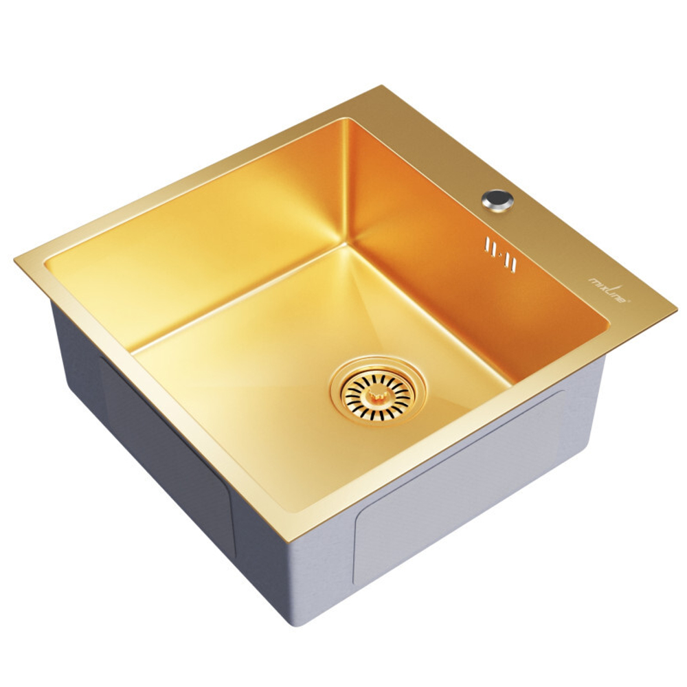 Мойка MIXLINE PRO 50x50 с сифоном (Золото)  8275