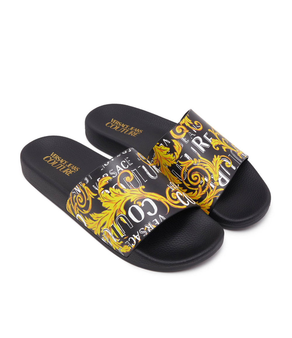 Шлепанцы Versace Jeans Couture - черный(76YA3SQ4ZS631)