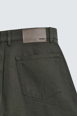 ZARA БРЮКИ BARREL FIT, ЭКРЮ/ХАКИ