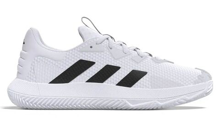 Мужские кроссовки теннисные Adidas SoleMatch Control Clay - white/black