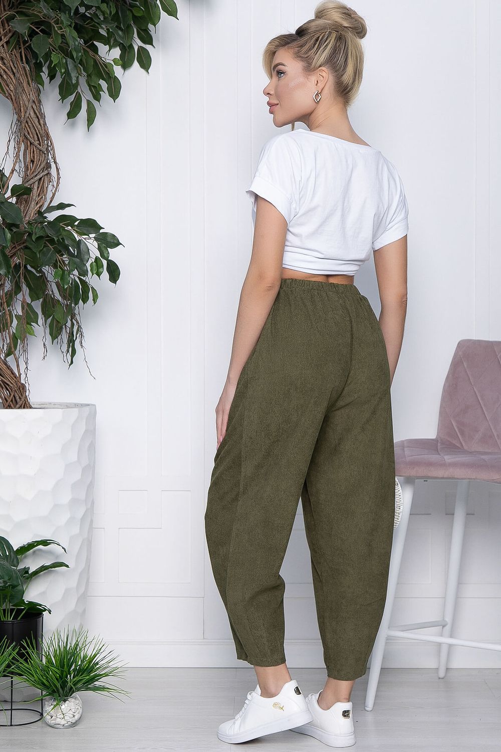 Брюки бохо широкие (хаки) Б10844 LT Collection