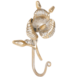 Настенный крючок Орхидея Джолли Айвори Мраморное золото