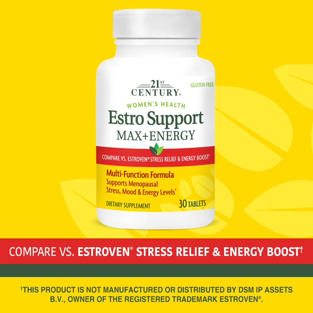 21st Century, Women's Health, Estro Support Max + Energy, 30 таблеток