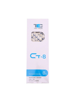 Цепь TEC CT8 для 8 скоростей, 1/2" X 3/32" 116 звеньев, с замком цепи, тёмно синяя-серебристая