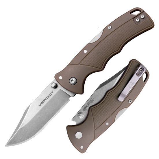 Складной нож Cold Steel FL-C3CPSSFDE Verdict c клинком из стали 1.4116, рукоять GRN