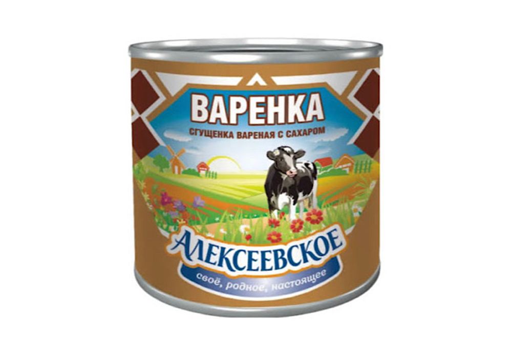 Сгущенное молоко Алексеевское с сахаром 4%, 370 г