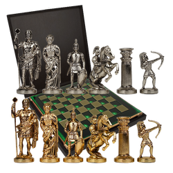 Manopoulos Шахматы с фигурами из бронзы Античные войны