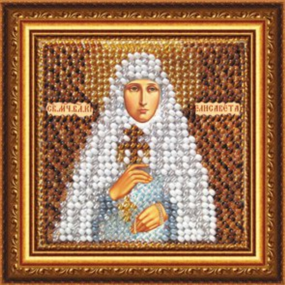 Тема: Религия, иконы, святые¶Техника: Вышивание бисером¶Размер: 6,5х6,5см (в рамке 9х9 см)¶Основа: Т