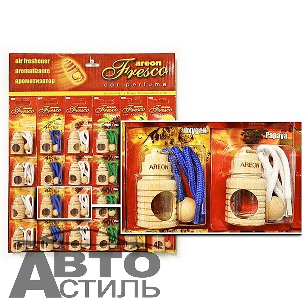 Ароматизатор бочонок AREON ФРЕСКО  лист 24шт ассорти