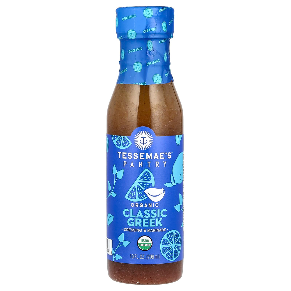 Tessemae's, Pantry, органическая заправка и маринад, классический греческий, 296 мл (10 жидк. унц.)