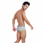 Серые мужские трусы-брифы с растительным принтом Grace Classic Brief (Размер: L) (Цвет: серый)