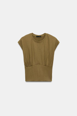 ZARA ТОП В КОРСЕТНОМ СТИЛЕ, ХАКИ