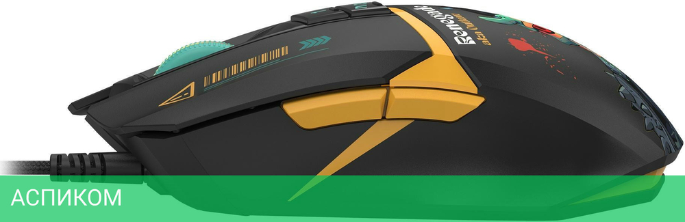 Мышь A4Tech Bloody W63 Max Renegade черный/рисунок