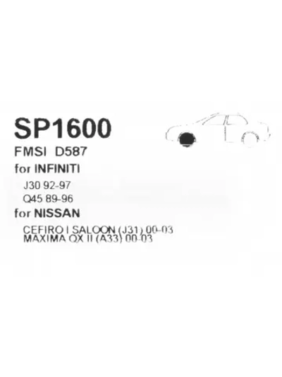Колодки тормозные NISSAN Maxima (CA33) (00-) передние (4шт.) SANGSIN