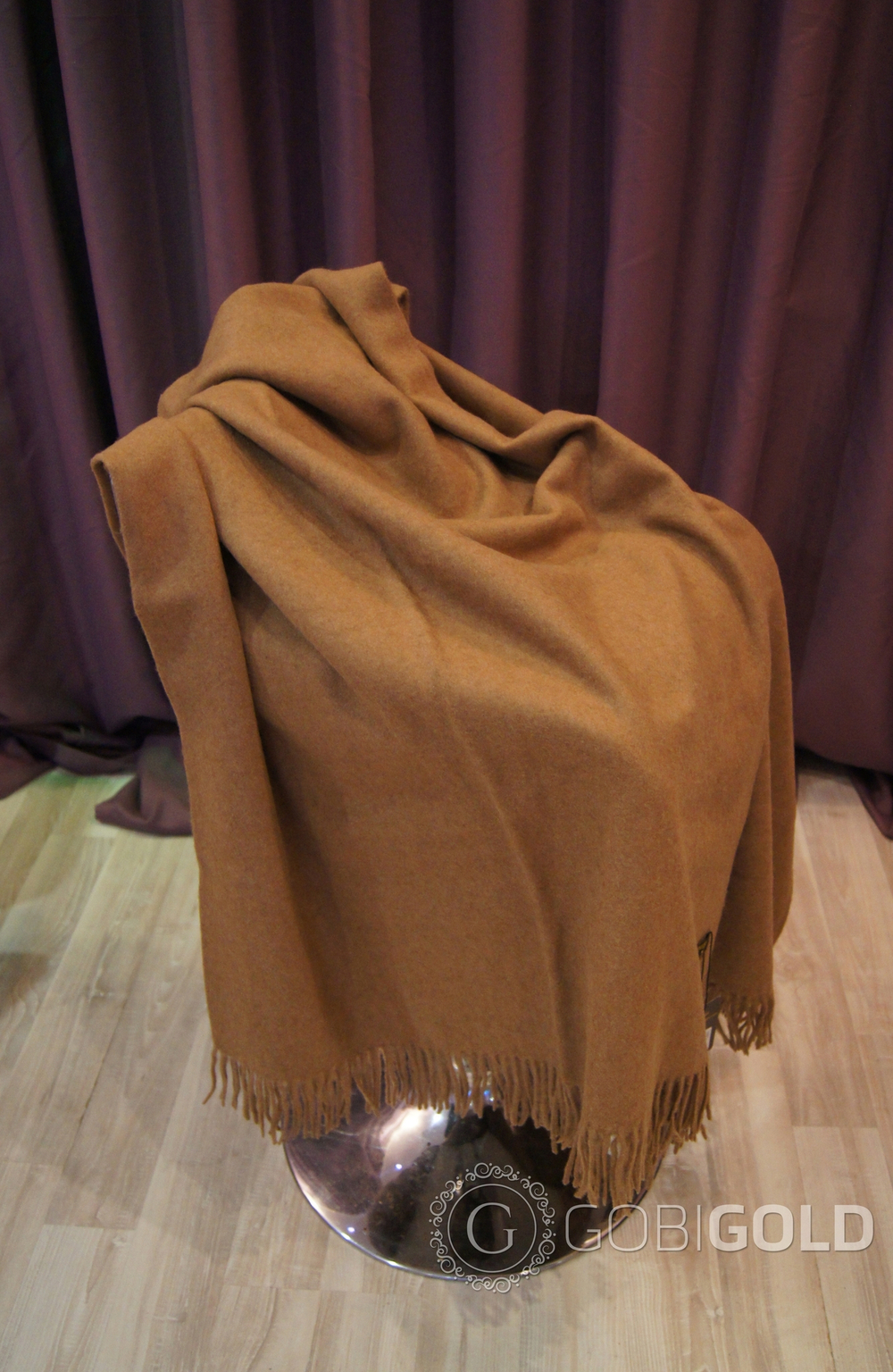 Плед из 100% верблюжьей шерсти 150x200 см. (ERDENET) - камэл