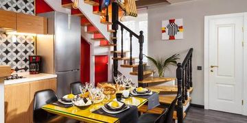 Кухня-столовая с геометрией