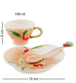 Pavone FM-40/ 3 Чайный набор «Пташка на падубе» на 2 персоны