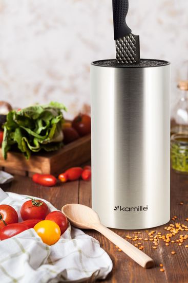 Подставка для ножей Kamille KM-7611 из нержавеющей стали