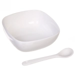 Набор соусников «White magic» 4шт с ложками «Квадрат» мягкий