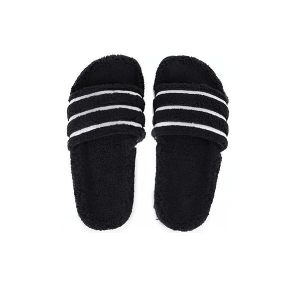 Adidas Adilette Slide 'Black Teddy Fleece'