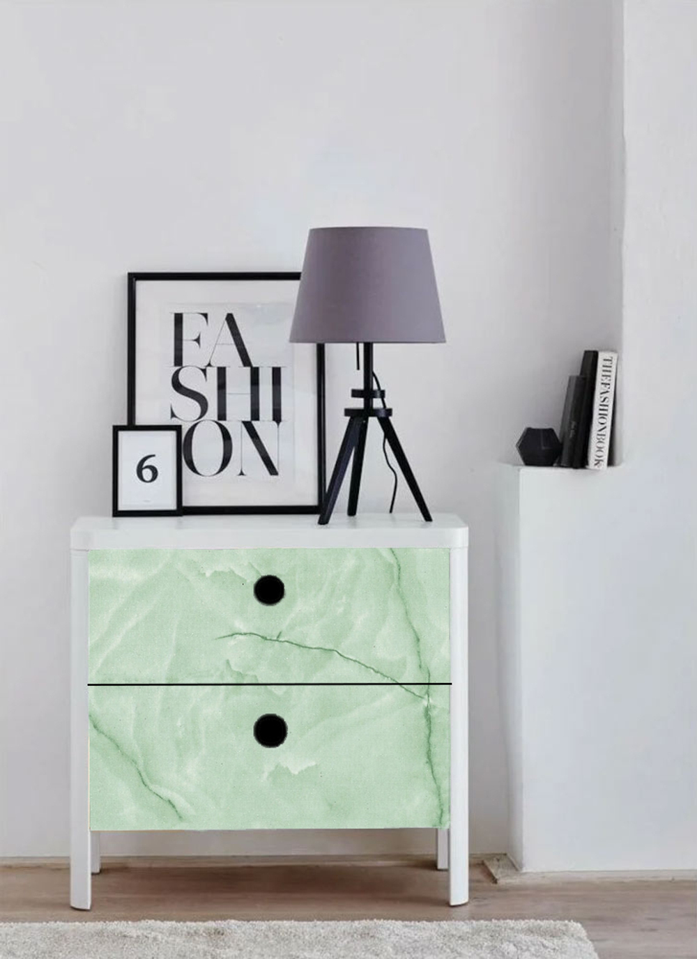 Пленка самоклеящаяся 45см*8м Мрамор зеленый 0043М