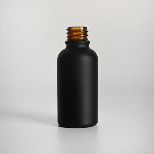 УЦЕНКА! Черный матовый стеклянный флакон 30 мл