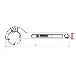 Ключ радиусный шарнирный 80-120 мм KING TONY 3641-C0