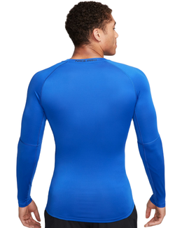 Термобелье Nike Pro Dri-FIT Tight Long-Sleeve Fitness Top - game royal/black